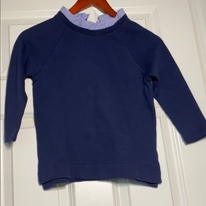 CrewCuts Blue girls sweater with collar.